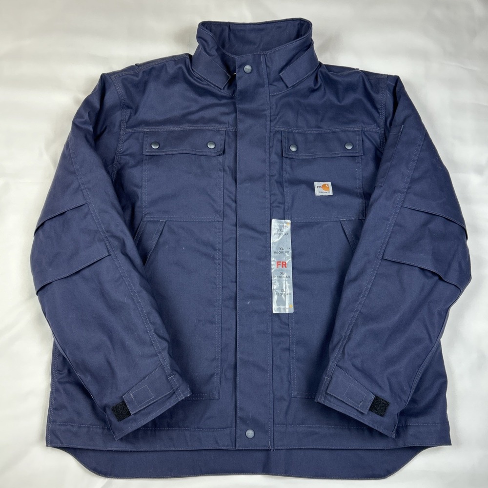 NWT Carhartt FR Full Swing Jacket Men's Sz XL Blue Insulated Workwear 102182-410